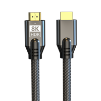 Câble HDMI 2.1 ultra haute vitesse 8K 48 Gbps 4K120Hz HDR dynamique EARC avec gaine en aluminium tressé pour moniteur et ordinateur portable