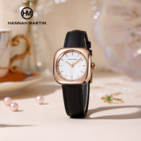PABRIK JAM TANGAN HANNAH MARTIN OEM ODM Jam Tangan Quartz Wanita Logo Kustom Tahan Air 3 Bar Rose Gold Mesin Jepang Jam Tangan Wanita