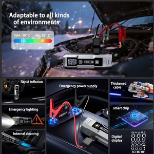 Kit di Emergenza per Auto 12V con Avviatore <span class=keywords><strong>Batteria</strong></span> Portatile 6000mAh, Aspirapolvere e Pompa d'Aria - Product Image 4