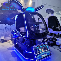 Máquina de Juegos de Realidad Virtual 9D para Negocios de Parques de Atracciones, Simulador de Vuelo VR para 2 Jugadores, Cabina de Avión Eléctrica 3D