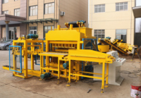 Briques de bloc de terre imbriquées dans un sol argileux faisant la machine HBY10-10 prix de gros automatique manuel écologique compressé rouge