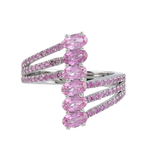 Bague saphir rose en argent sterling 92,5 KLSR-11750 - Product Image 1