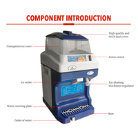 XEOLEO Électrique Commerciale machine à glace Rasée Automatique ice crush machine 200kgs/h intelligent Glace rasoir 300W