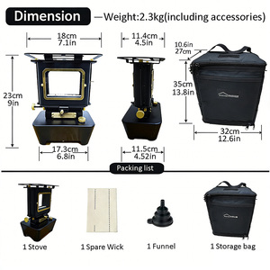 <span class=keywords><strong>Lampe</strong></span> à huile portable, réchaud à pétrole en acier inoxydable, <span class=keywords><strong>lampe</strong></span> à flamme rétro légère, 1 <span class=keywords><strong>lampe</strong></span> à huile en verre pour camping extérieur - Product Image 5