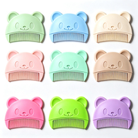 Brosse de Soin Doux pour Croûtes de Lait, Plusieurs Couleurs, Forme d'Ours Mignon, Peigne Bébé, Brosse à Cheveux Nouveau-né