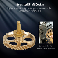 Engrenage en acier trempé nano-enduit tout métal, léger et haute résistance, pour extrudeuse Bambu Lab A1 / A1 Mini