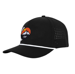 Casquette de golf personnalisée à 5 panneaux, performance laser, résistante à l'eau, respirante, séchage rapide, style sportif avec logo tissé - Product Image 2