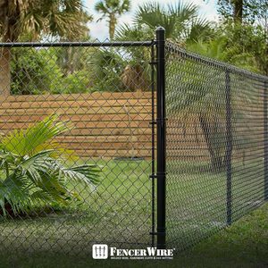 Fencer <b>Wire</b> Chain Link <b>Mesh</b> 2-3/8 Inch Diamond Black Vinyl Coated Galvanized Steel Fence Fabric for Outdoor Use - Product Image 6