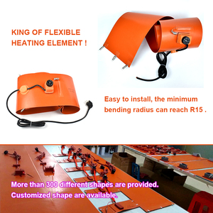 BRILLANT personnalisé de haute qualité Flexible électrique 12V 15W 24W Silicone coussin chauffant plaque chauffante en caoutchouc - Product Image 6