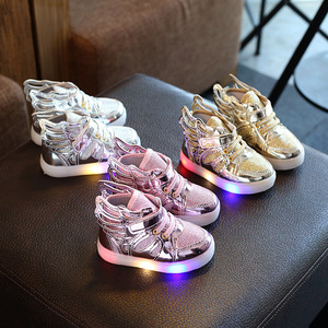 Chaussures de sport lumineuses pour bébés filles, taille 21-30, avec lumière LED arrière, semelle extérieure en caoutchouc, décontractées, été/hiver - Product Image 3
