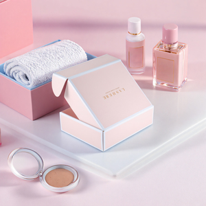 Có thể tái chế cứng nhắc bưu phẩm sinh thái thân thiện có thể gập lại tông màu hồng Bao bì hộp tùy chỉnh mỹ phẩm Hộp quà tặng với logo in ấn - Product Image 4