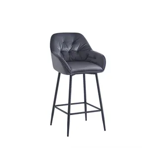 Wholesale Modern Luxury High Seat Leisure Bar Furniture Velvet Bar Stool Bar Chair
