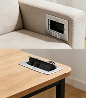 Prise de courant encastrée pour meubles, prise USB Type C pour canapé, lit et table, vente en gros OEM, chargeur encastré ABS