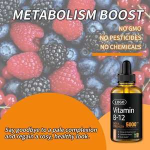Suplemento líquido oral de vitamina B12 para adultos OEM/ODM con sabor personalizado para energía y soporte inmunológico gotas líquidas de 5000 mg - Product Image 5