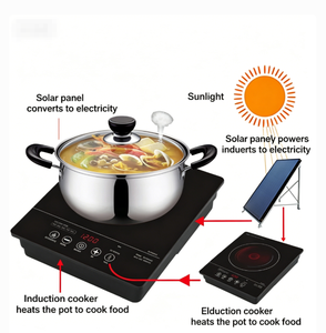 Placa de Inducción <span class=keywords><strong>Solar</strong></span> de 1500W, Cocina de 48V de Bajo Consumo para Áreas Aisladas, Remotas y con Poca Energía Eléctrica - Product Image 1