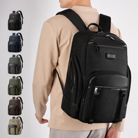 Sac à dos personnalisé grande capacité, imperméable, en nylon, cuir et polyester, tendance, pour l'école, le bureau, unisexe, pour ordinateur portable, voyage
