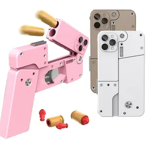 Custom IC380 11 Pro Max Phone Gun Toy prezzo all'ingrosso proiettili morbidi pistola cellulare pieghevole Mini Ejection Pocket Toy Gun Factory