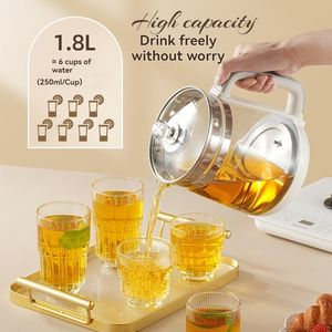 Marmite Électrique Santé 110V 1.8L pour États-Unis et Canada, Corps en Verre, 18 Programmes Prédéfinis, Chauffage Rapide 800W, Cuisinière à Herbes Médicinales, Infuseur à Thé - Product Image 3