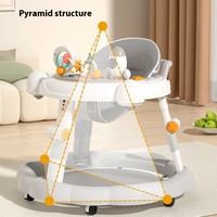 Marche-bébé multifonctionnel anti-chute et anti-basculement pour filles et garçons, poussette en forme de U anti-jambes en O, fabriqué avec un cadre en plastique durable