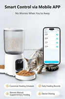 Distributeur de nourriture intelligent pour animaux à double bac avec deux caméras HD, alimentation programmée pour plusieurs animaux et enregistrement vocal