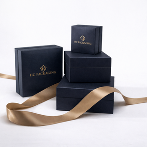 Boîte à bijoux élégante, boîte cadeau rigide à rabat personnalisée avec insert en microfibre, logo estampé à chaud, vente en gros - Product Image 1