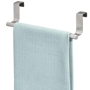 Porte-serviettes suspendu en acier inoxydable 23 cm, organisateur de barre pour porte d'armoire avec crochet - Product Image 4