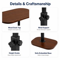 Table basse relevable en gros avec plateau MDF, mobile, 5 couleurs, structure en acier pour salon et chambre à coucher, livraison directe