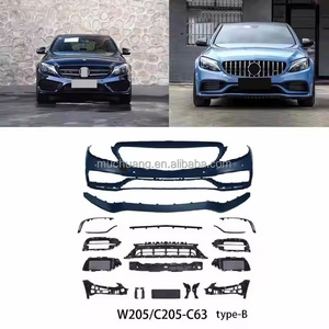 Kit de Carrocería para Merced/es-Ben/z Clase C W/C205 a C63 AMG 2015-2018, Nuevo Parachoques Delantero, Accesorio Exterior Automotriz - Product Image 2