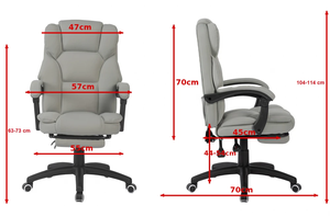 Chaise de bureau pivotante chauffante avec massage à 7 points, fauteuil inclinable de direction, vente directe d'usine Anji - Product Image 5