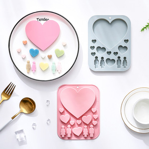 Moldes de Silicona con Diseño Temático de San Valentín, Reutilizables, de Grado Alimenticio, Lindos Moldes Magnéticos de Silicona para Chocolate, Dulces y Hielo - Product Image 3