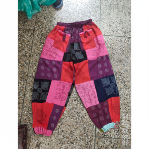 Bohemian Assorted Patchwork Harem Pants with Pockets All Season Wholesale <b>Womens</b> <b>Summer</b> Pants Festival Pants Ladies Clothes - Product Image 1