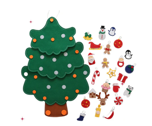 Set de Árbol de Navidad 3D de Fieltro para Colgar en la Pared, Regalo para Niños, Decoración Navideña, Kits de Manualidades de Fieltro para Niños - Product Image 4