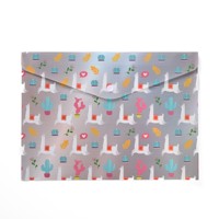 Carpeta de Presentación de PVC Impermeable, Personalizada, Moderna y Bonita, con Estampado, para Almacenamiento de Documentos de Oficina y Organización Escolar