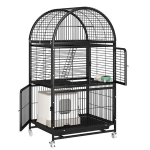 Large Breeding Pet Crate 3 Tier Cat dog Cage Playpen Metal Wire Cat Cages With Wheels For Small Animal
