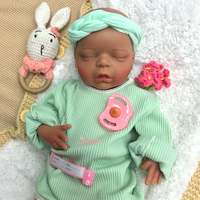 Lebensechte Reborn-Puppe mit geschlossenen Augen, Ganzkörper aus medizinischem Silikon, handgezeichnete Hautvenen, realistische Haptik, Komfort-Begleiterpuppe