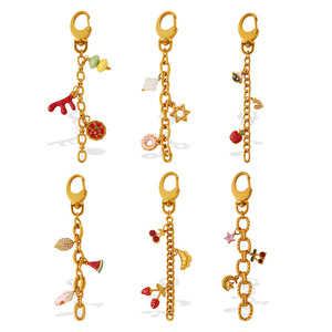 Chaîne de taille pour femme en alliage de zinc, motif étoile, chaîne de corps décontractée et tendance avec pendentif donut - Product Image 5