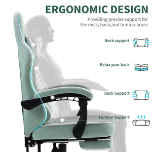 Silla Gamer Ergonómica Reclinable al Por Mayor a Precio Económico, OEM ODM, Ajustable, Giratoria 360°, Reclinable, <span class=keywords><strong>para</strong></span> Computadora/PC, <span class=keywords><strong>para</strong></span> <span class=keywords><strong>Adultos</strong></span>, con Reposapiés - Product Image 3