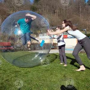 Bola de agua inflable piscinas transparentes esfera inflable flotante Bola de burbujas rodillo de juego con cremallera para adultos