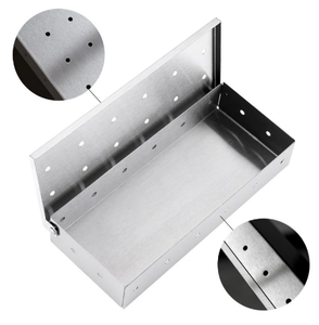 <span class=keywords><strong>Caja</strong></span> de acero inoxidable para asar <span class=keywords><strong>barbacoa</strong></span>, aspas de madera, parrilla de Gas o parrilla de carbón, accesorios - Product Image 3