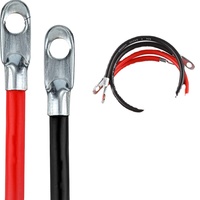 Câble de batterie souple en Silicone 8 6 4 2 0 AWG toronné fil de cuivre étamé avec M6 M8 M10 cosse pour onduleur voiture solaire