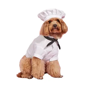 Costume de chef chien élégant tenue de cuisine pour animaux de compagnie uniforme de chef chiot chat Costume de fête