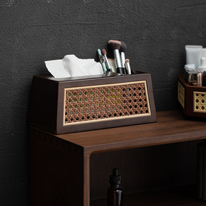 Rattan Tissue Box <b>Bamboo</b> Material Japanese Style Home Bedroom Living Room Coffee <b>Table</b> Decorative Storage Organizer - Product Image 3