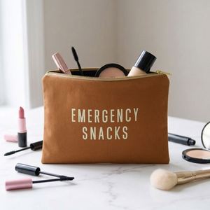 Custom Small Blank Zipper Cotton Canvas <b>Make</b> up Lady Candy Pattern Reusable Practical Cosmetic Makeup Bag With Logo - Product Image 5