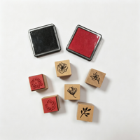 Ensemble de tampons en bois à motifs de feuilles et de fleurs naturelles, tampons en caoutchouc pour journalisation, scrapbooking et fabrication de cartes