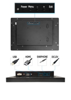 TOP Usines Personnalisé 12.1 15.6 27 32 Pouces HDMI Robuste Montage Sur Panneau Capacitif HD TFT IPS Moniteur À Écran Tactile LCD De Qualité Industrielle