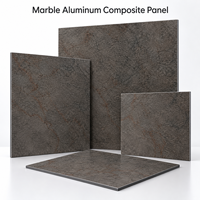 Panneau composite en aluminium marbré recouvert de PVDF, veinage prononcé, 4 mm, pour la décoration des murs extérieurs de villas