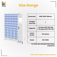 Armoire à outils intelligente automatique à 64 compartiments avec stockage d'écran pour une utilisation en usine
