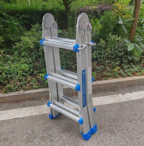 Echelle articulée multi-usages 3-6 marches Echelles télescopiques double face Petites échelles géantes en aluminium - Product Image 6