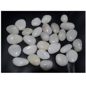 Piedras Decorativas Naturales de China, Altamente Pulimentadas, Color Blanco Nieve, para Jardín y Caminos, de 3-5 cm - Product Image 1