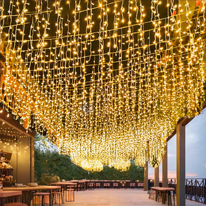 Guirnalda de Luces <span class=keywords><strong>LED</strong></span> Impermeables para Exteriores, Color Blanco Cálido, Efecto <span class=keywords><strong>Cascada</strong></span>, Ideal para Decoración de Jardines y Restaurantes, Superventas - Product Image 2